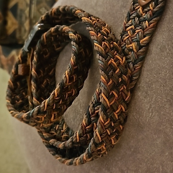 VTG Woven Faux Leather Boho Unisex Braided Belt Medium/Large - Picture 7 of 9